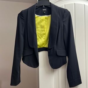 XOXO Crop Asymmetrical Black Blazer (EUC)